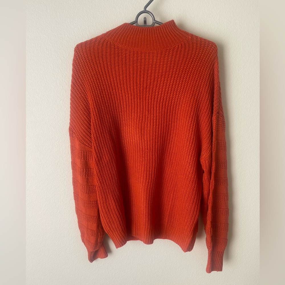 Cozy Orange Knit Sweater